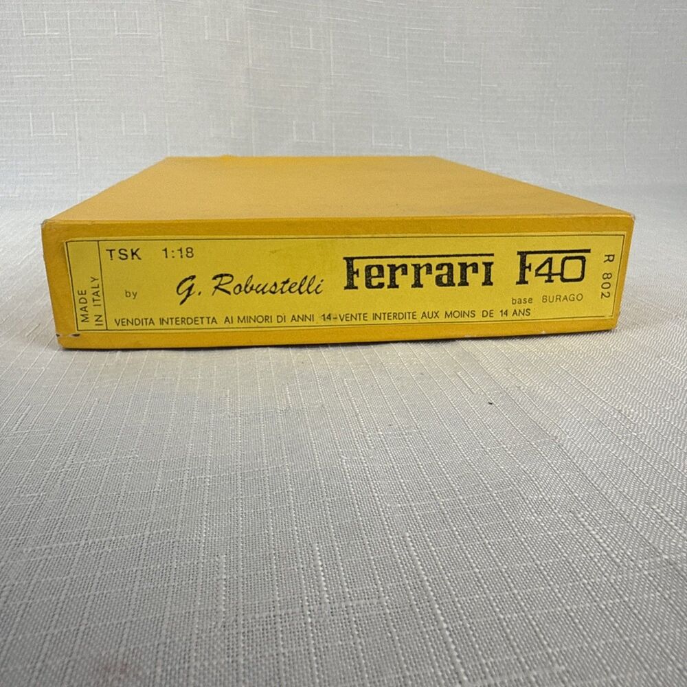 G. Robustelli 1:18 Robustelli Ferrari F40 for Burago #802